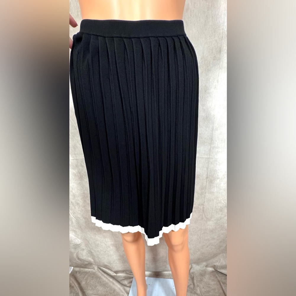 Elegant Black Pleated Skirt